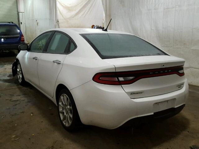 1C3CDFCB0ED861684 - 2014 DODGE DART LIMIT WHITE photo 3