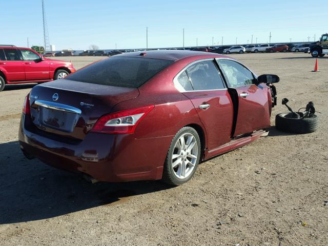 1N4AA5AP9AC823154 - 2010 NISSAN MAXIMA S MAROON photo 4