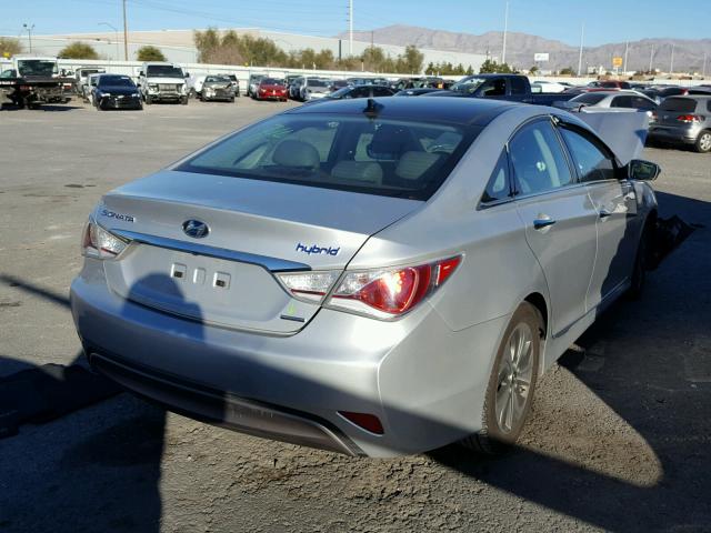 KMHEC4A43DA073283 - 2013 HYUNDAI SONATA HYB SILVER photo 4