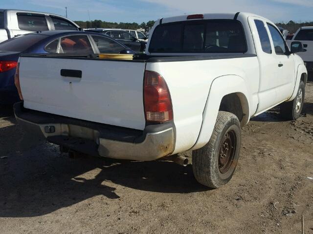 5TETU62N27Z336966 - 2007 TOYOTA TACOMA PRE WHITE photo 4