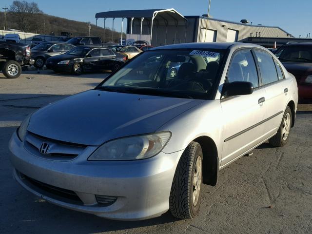 2HGES163X4H643207 - 2004 HONDA CIVIC DX V SILVER photo 2