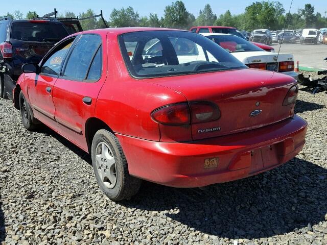 1G1JC524827273246 - 2002 CHEVROLET CAVALIER B RED photo 3