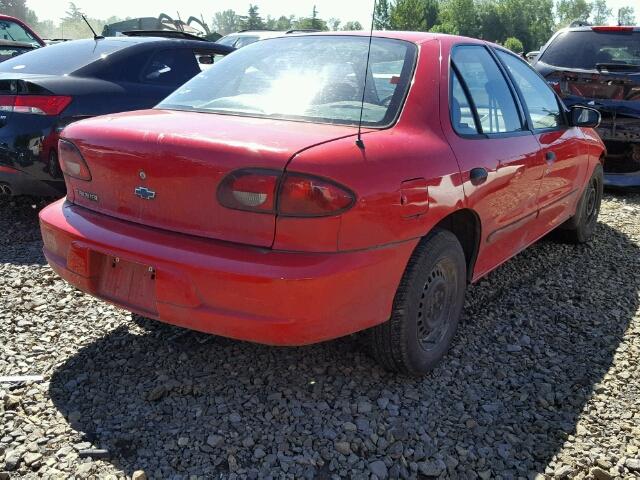 1G1JC524827273246 - 2002 CHEVROLET CAVALIER B RED photo 4