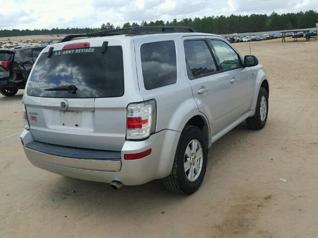 4M2CU81779KJ01768 - 2009 MERCURY MARINER SILVER photo 4