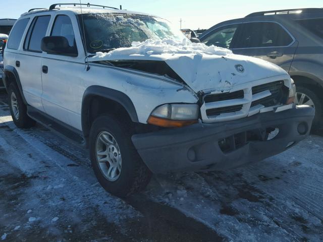 1D8HS38N13F534660 - 2003 DODGE DURANGO SP WHITE photo 1