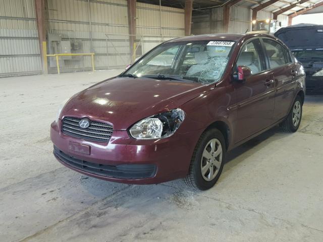 KMHCN46CX9U339809 - 2009 HYUNDAI ACCENT GLS MAROON photo 2