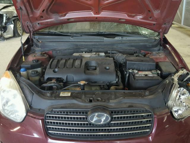 KMHCN46CX9U339809 - 2009 HYUNDAI ACCENT GLS MAROON photo 7