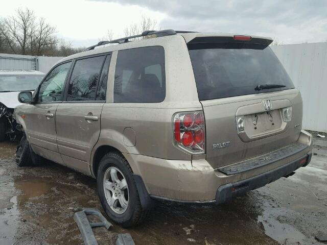 2HKYF18596H505408 - 2006 HONDA PILOT EX GOLD photo 3