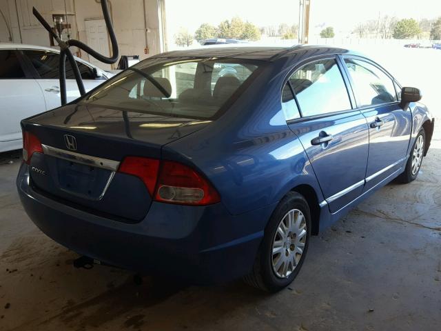 2HGFA16369H337734 - 2009 HONDA CIVIC VP BLUE photo 4