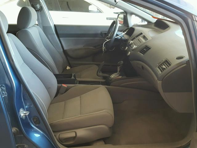 2HGFA16369H337734 - 2009 HONDA CIVIC VP BLUE photo 5