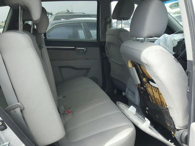 5NMSG13D19H246707 - 2009 HYUNDAI SANTA FE G SILVER photo 6