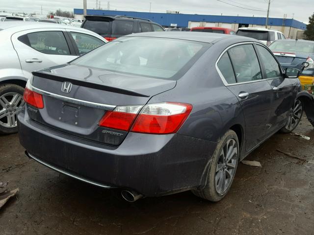 1HGCR2F5XDA263552 - 2013 HONDA ACCORD SPO GRAY photo 4