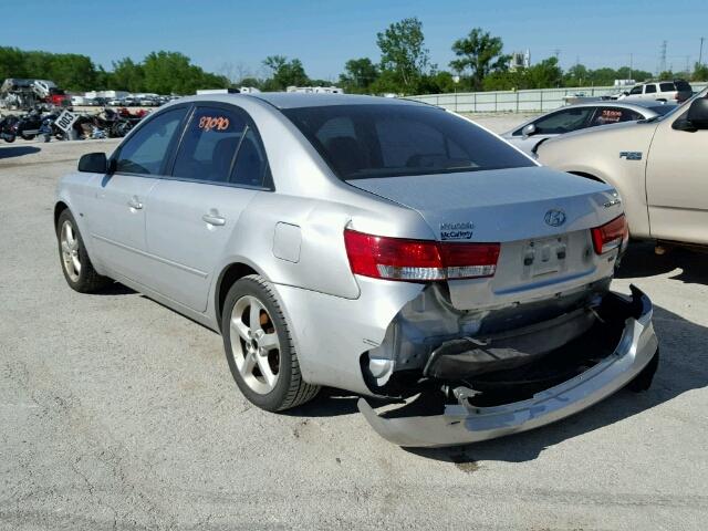 5NPEU46F96H018473 - 2006 HYUNDAI SONATA GLS SILVER photo 3