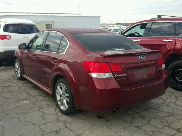 4S3BMCC69D3046672 - 2013 SUBARU LEGACY 2.5 RED photo 3