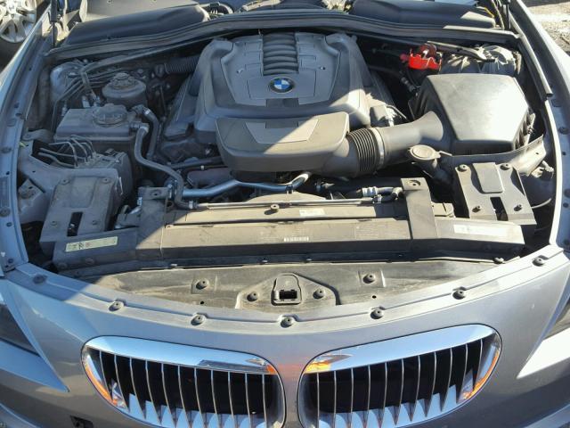 WBAEB53568CX62759 - 2008 BMW 650 I GRAY photo 7