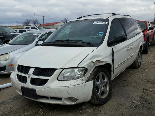 2B4GP54L72R531438 - 2002 DODGE GRAND CARA WHITE photo 2