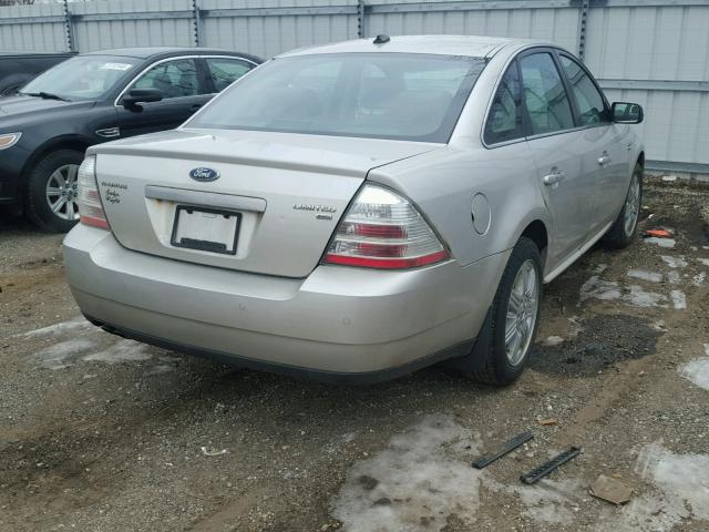 1FAHP28W58G122543 - 2008 FORD TAURUS LIM SILVER photo 4