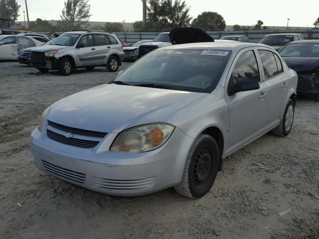 1G1AK55F777288912 - 2007 CHEVROLET COBALT LS SILVER photo 2