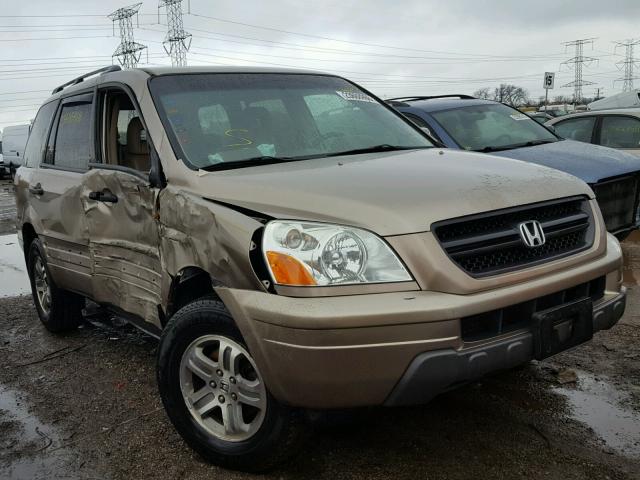 2HKYF18504H597649 - 2004 HONDA PILOT EXL TAN photo 1