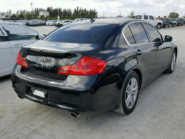 JN1DV6APXCM811046 - 2012 INFINITI G25 BASE BLACK photo 4