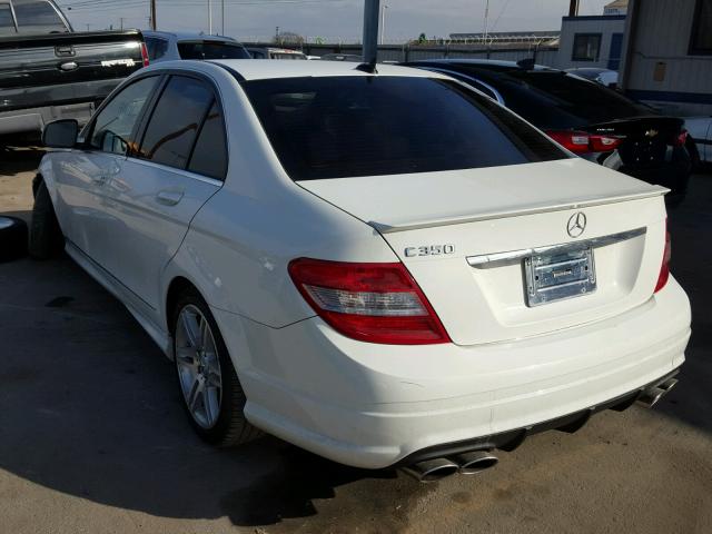 WDDGF56X48R037628 - 2008 MERCEDES-BENZ C 350 WHITE photo 3