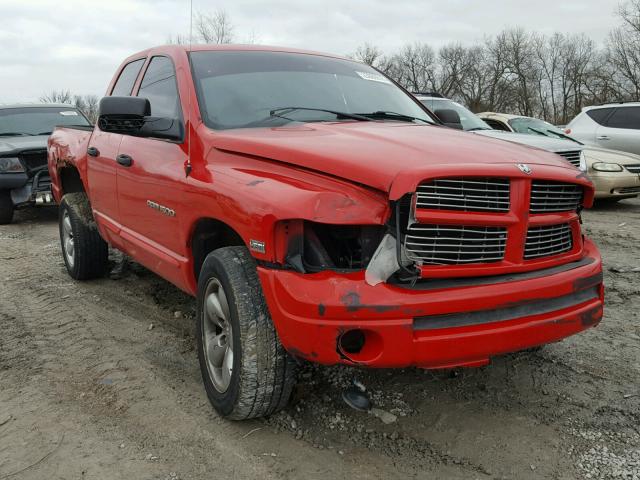 1D7HU18DX5S292827 - 2005 DODGE RAM 1500 S RED photo 1