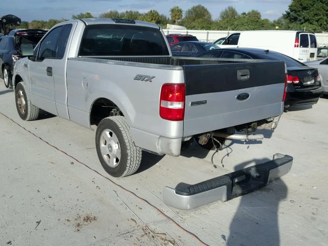 1FTRF12W44NC70547 - 2004 FORD F150 银色 照片 3