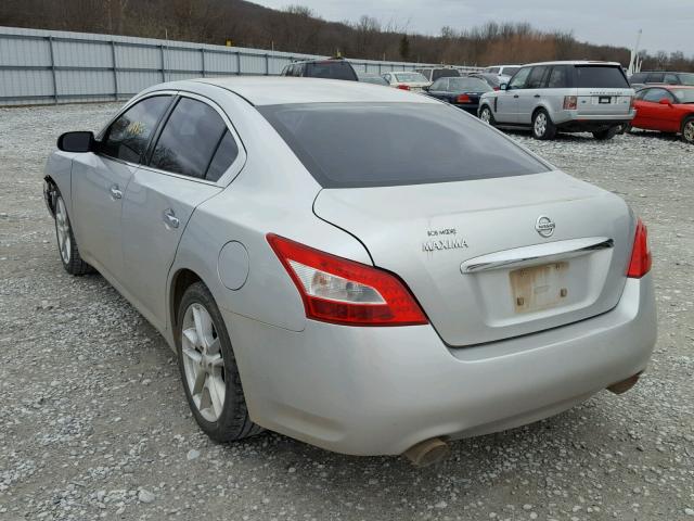 1N4AA51E39C838775 - 2009 NISSAN MAXIMA S SILVER photo 3