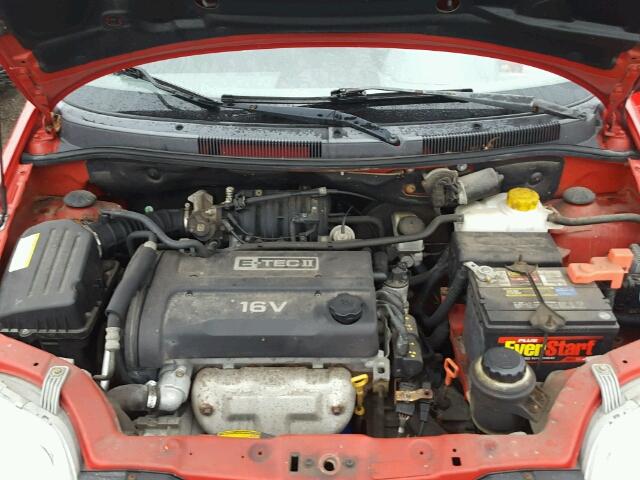 KL1TD52634B148080 - 2004 CHEVROLET AVEO RED photo 7