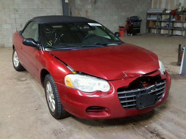 1C3EL75R14N407500 - 2004 CHRYSLER SEBRING GT RED photo 1