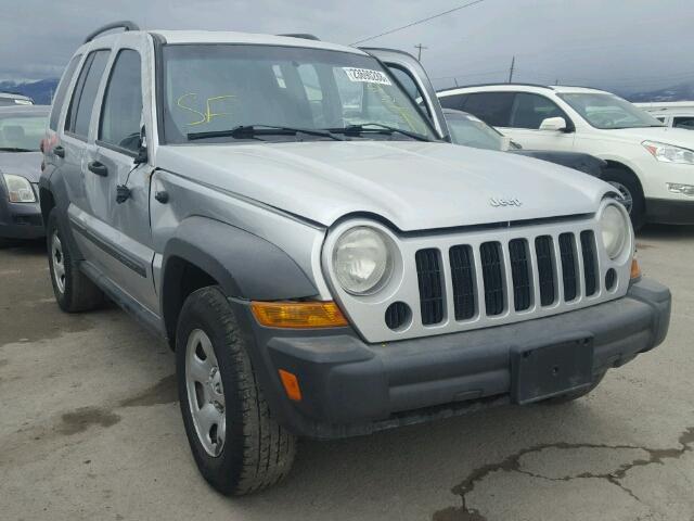 1J4GL48KX7W696614 - 2007 JEEP LIBERTY SP SILVER photo 1