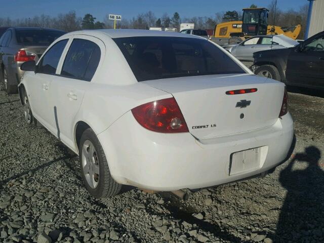 1G1AK55F177131389 - 2007 CHEVROLET COBALT LS WHITE photo 3