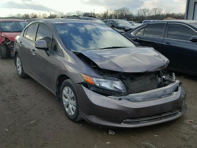 2HGFB2F53CH529026 - 2012 HONDA CIVIC LX BROWN photo 1