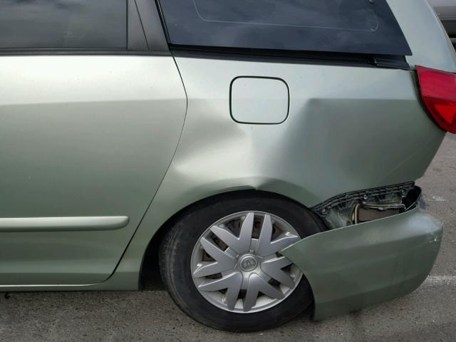 5TDZA23C66S460811 - 2006 TOYOTA SIENNA CE GREEN photo 9