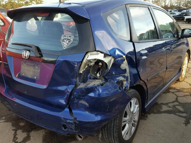 JHMGE8H52BC019728 - 2011 HONDA FIT SPORT BLUE photo 9