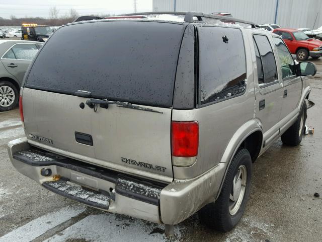 1GNDT13W312166850 - 2001 CHEVROLET BLAZER TAN photo 4