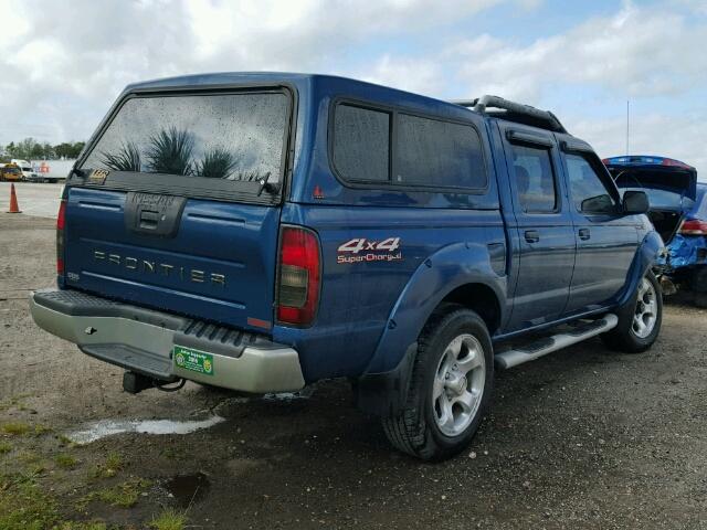 1N6MD27Y41C368286 - 2001 NISSAN FRONTIER S BLUE photo 4