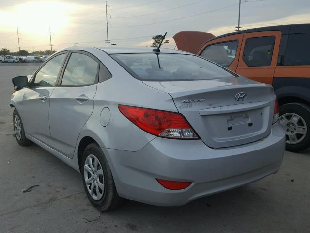 KMHCT4AE8DU502691 - 2013 HYUNDAI ACCENT GLS SILVER photo 3