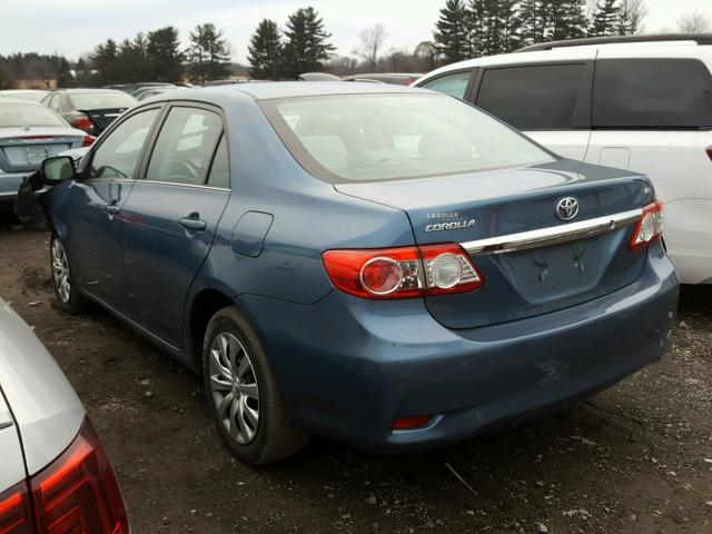 5YFBU4EE8DP151267 - 2013 TOYOTA COROLLA BA BLUE photo 3