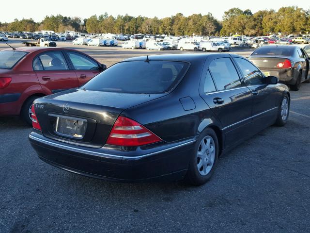 WDBNG70J3YA052407 - 2000 MERCEDES-BENZ S 430 BLACK photo 4