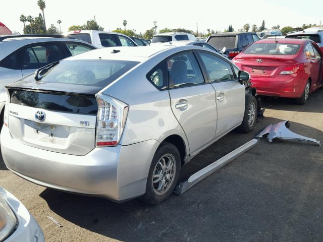 JTDKN3DU9B1413024 - 2011 TOYOTA PRIUS SILVER photo 4