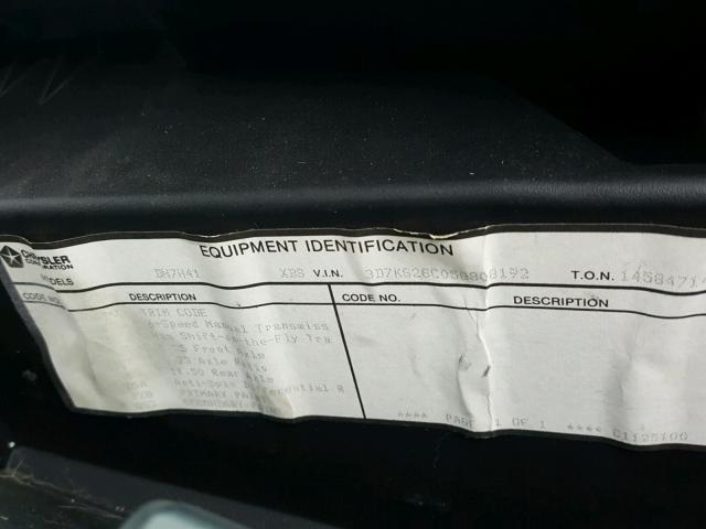 3D7KS28C05G808192 - 2005 DODGE RAM 2500 S Qara foto 10