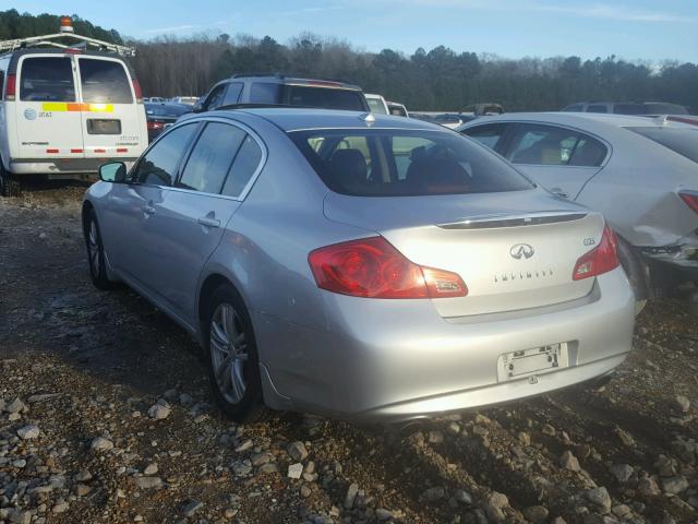 JN1DV6AP1CM700658 - 2012 INFINITI G25 BASE SILVER photo 3