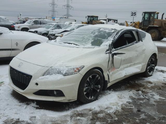 JHMZF1D6XFS001193 - 2015 HONDA CR-Z EX WHITE photo 2