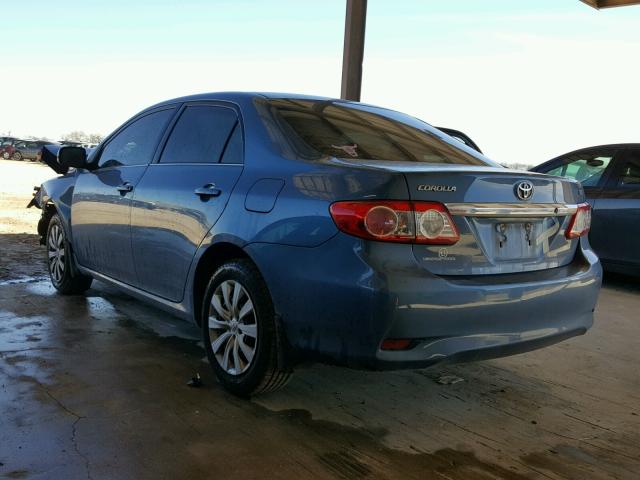 5YFBU4EE3DP208961 - 2013 TOYOTA COROLLA BA BLUE photo 3