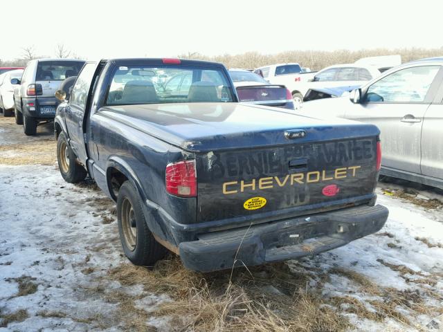 1GCCS1442WK111754 - 1998 CHEVROLET S TRUCK S1 BLACK photo 3