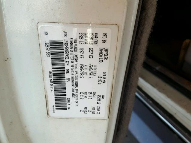 1P4GH54R2PX581477 - 1993 PLYMOUTH GRAND VOYA WHITE photo 10