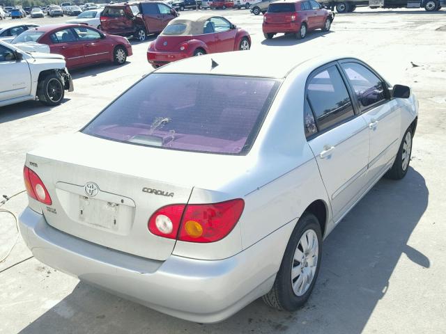 JTDBR32E832006369 - 2003 TOYOTA COROLLA CE SILVER photo 4