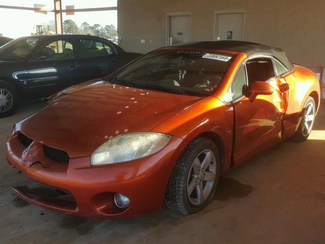 4A3AL25F77E010099 - 2007 MITSUBISHI ECLIPSE SP ORANGE photo 2