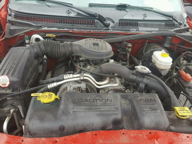 1B7HG2AZXYS736306 - 2000 DODGE DAKOTA QUA RED photo 7